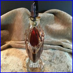 Vintage Guerlain Shalimar 5 7/8 inch Baccarat bottle with Perfume