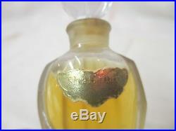 Vintage Guerlain Shalimar Crystal Bottle Rose stopper pure Parfum 95% full Rare