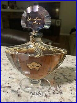 Vintage Guerlain Shalimar Perfume 4.2 Oz Baccarat Large Bottle Extract Tax Label