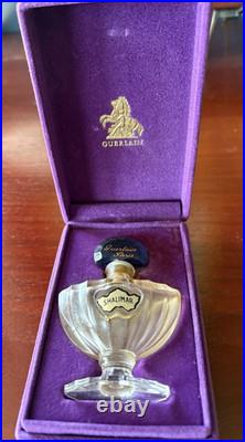 Vintage Guerlain Shalimar Perfume Baccarat Batwing Crystal Bottle With Box