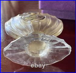Vintage Guerlain Shalimar Perfume Baccarat Batwing Crystal Bottle With Box