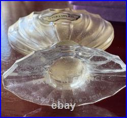 Vintage Guerlain Shalimar Perfume Baccarat Batwing Crystal Bottle With Box