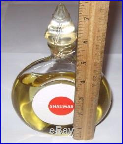 Vintage Guerlain Shalimar Perfume Bottle & Box Cologne 6 OZ Sealed, 3/4 Full