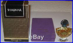 Vintage Guerlain Shalimar Perfume Bottle/Purple Boxes Unused 1/3 OZ Full