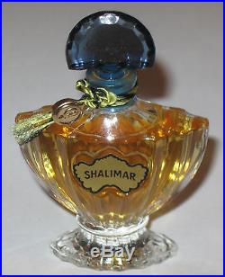 Vintage Guerlain Shalimar Perfume Bottle/Purple Boxes Unused 1/3 OZ Full