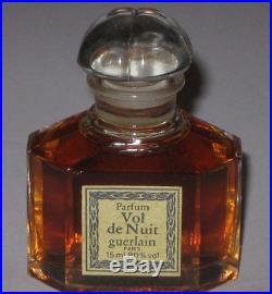 Vintage Guerlain Vol De Nuit Perfume Bottle & Box 1/2 OZ, 15 ML Unused Full