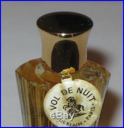 Vintage Guerlain Vol De Nuit Perfume Bottle & Box Sealed 1/4 OZ, 7.5 ML, Full