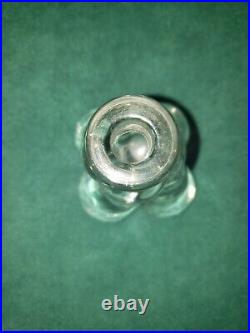 Vintage Gunderson PAIRPOINT LONG TAIL Bird Perfume Bottle SET PERFECT