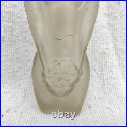Vintage Half Nude Clear Glass Figural Perfume Bottle Decorative Collectible