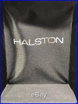Vintage Halston Silver Perfume Bottle Necklace-Full fragrance Jewel NIB