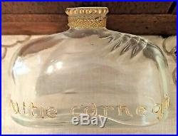 Vintage Hattie Carnegie Art Deco Glass Figural Perfume Bottle Gold Embellished