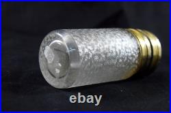 Vintage Heavy Cut Glass Unique Style Beautiful Design Perfume Bottle. G14-138