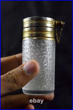 Vintage Heavy Cut Glass Unique Style Beautiful Design Perfume Bottle. G14-138