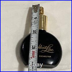 Vintage Highland Lilac of Rochester 1 FL. Oz. Perfume Glass Bottle Black RARE