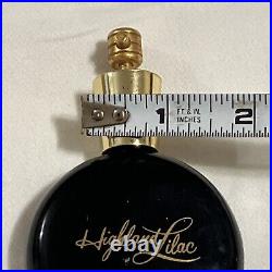 Vintage Highland Lilac of Rochester 1 FL. Oz. Perfume Glass Bottle Black RARE