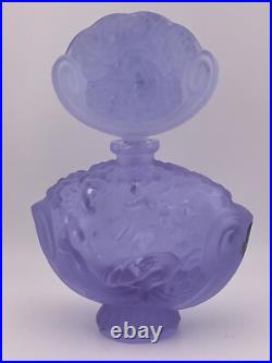 Vintage Hoffmann Schlevogt Lalique alexandrite glass perfume escense bottle