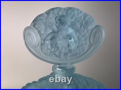 Vintage Hoffmann Schlevogt Lalique alexandrite glass perfume escense bottle
