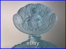 Vintage Hoffmann Schlevogt Lalique alexandrite glass perfume escense bottle