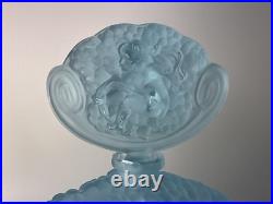 Vintage Hoffmann Schlevogt Lalique alexandrite glass perfume escense bottle