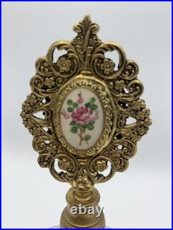 Vintage Hollywood Regency Ornate Gold Ormolu Perfume Bottle Crystal Dauber Vintage Hollywood Regency Ornate Gold Ormolu Perfume Bottle Crystal Dauber