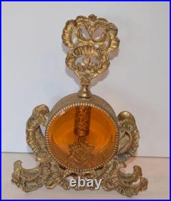Vintage Hollywood Regency Ornate ORMOLU Gold Filigree Vanity Perfume Bottle Vintage Hollywood Regency Ornate ORMOLU Gold Filigree Vanity Perfume Bottle