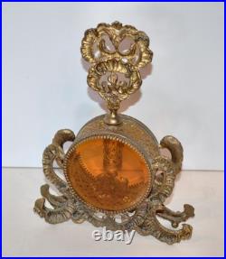 Vintage Hollywood Regency Ornate ORMOLU Gold Filigree Vanity Perfume Bottle Vintage Hollywood Regency Ornate ORMOLU Gold Filigree Vanity Perfume Bottle