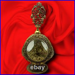 Vintage Huge Ormolu Filigree Regency Cherub Perfume Bottle Glass Dauber 9 x 4 Vintage Huge Ormolu Filigree Regency Cherub Perfume Bottle Glass Dauber 9 x 4