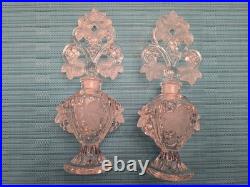 Vintage Imperial Glass/IRICE Perfume Bottles with Grape Leaf Stoppers 1930's-40s