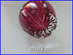 Vintage Irice Cut Glass Perfume Bottle Red & Clear Irving W Rice Co Vintage Irice Cut Glass Perfume Bottle Red & Clear Irving W Rice Co