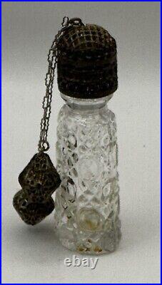 Vintage Irice Perfume Bottle Dangle Czech 1930's