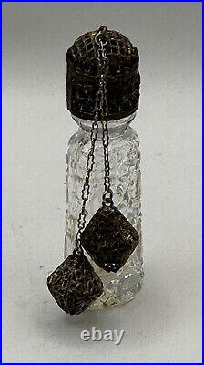 Vintage Irice Perfume Bottle Dangle Czech 1930's