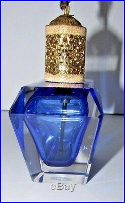 Vintage Irice Sommerso Art Glass Perfume Bottle with Rhinestones 347