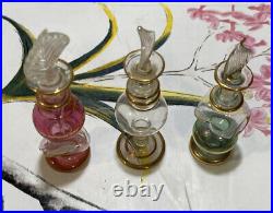 Vintage Italian Blown Glass Perfume bottles (3)
