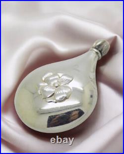 Vintage Italian Handmade Genuine Silver. 800 Teardrop Shaped Perfume Bottle