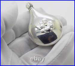 Vintage Italian Handmade Genuine Silver. 800 Teardrop Shaped Perfume Bottle