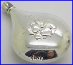Vintage Italian Handmade Genuine Silver. 800 Teardrop Shaped Perfume Bottle