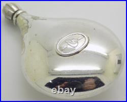 Vintage Italian Handmade Genuine Silver. 800 Teardrop Shaped Perfume Bottle
