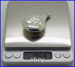 Vintage Italian Handmade Genuine Silver. 800 Teardrop Shaped Perfume Bottle