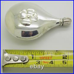 Vintage Italian Handmade Genuine Silver. 800 Teardrop Shaped Perfume Bottle
