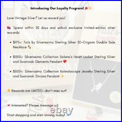 Vintage Italian Handmade Genuine Silver. 800 Teardrop Shaped Perfume Bottle