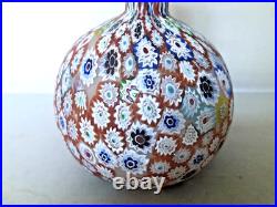 Vintage Italian Murano Millefiori Perfume Bottle with Original Stopper