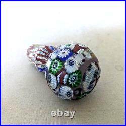 Vintage Italian Murano Millefiori Perfume Bottle with Original Stopper