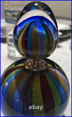 Vintage Italian perfume bottle hand blown Murano glass