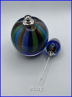 Vintage Italian perfume bottle hand blown Murano glass