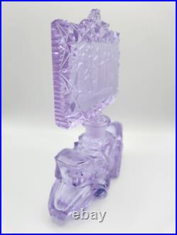 Vintage J. Pesnicak Czech Republic Glass Perfume Bottle Amethyst Lavender Purple