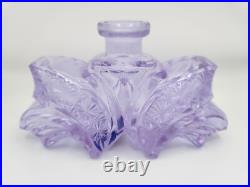 Vintage J. Pesnicak Czech Republic Glass Perfume Bottle Amethyst Lavender Purple