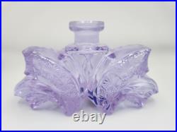 Vintage J. Pesnicak Czech Republic Glass Perfume Bottle Amethyst Lavender Purple