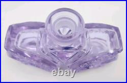 Vintage J. Pesnicak Czech Republic Glass Perfume Bottle Amethyst Lavender Purple