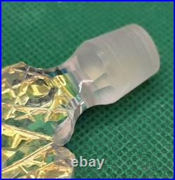 Vintage J. Pesnicak Czech Republic Glass Perfume Bottle Frosted Ruby Base 8.5