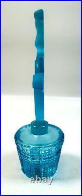 Vintage J. Pesnicak Signed Glass Perfume Woman Flower 7.5 Czech Republic, RARE